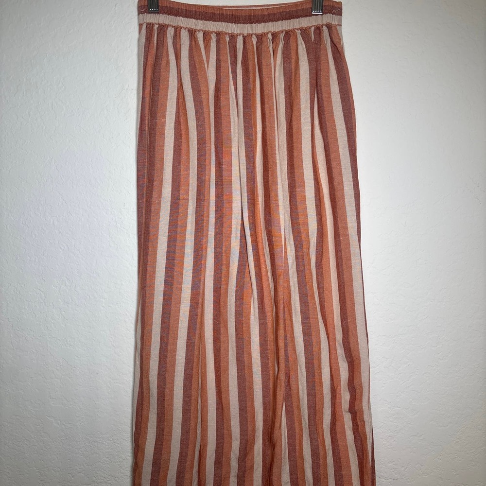 Madewell Striped Linen Skirt Size XS
